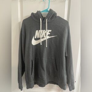 Nike Sweater XL Mens Hoodie Gray Pull Over Cotton